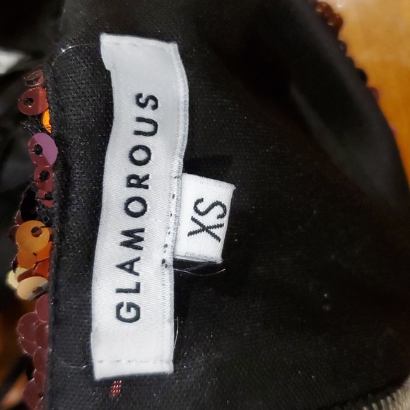 Shimmering Copper Sequin Bralette Top - Picture 5 of 7